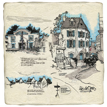 Projet de srigraphies autour des les de Bretagne - tirages limits, signs - Ile de Groix - srigraphie quadri